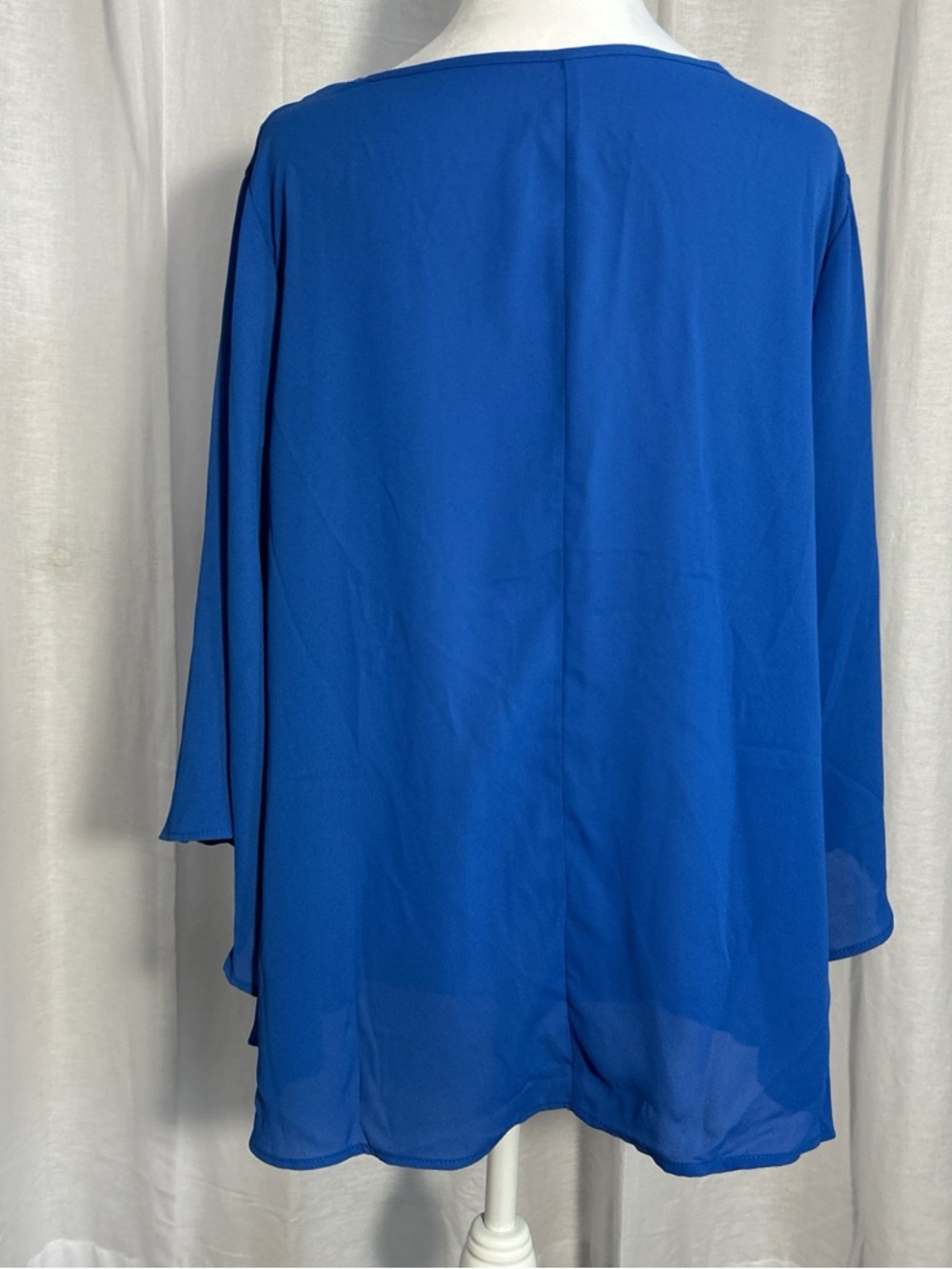 Women's Scoop Neck Flow Tunic in Royal Blue - Picture 5 of 5